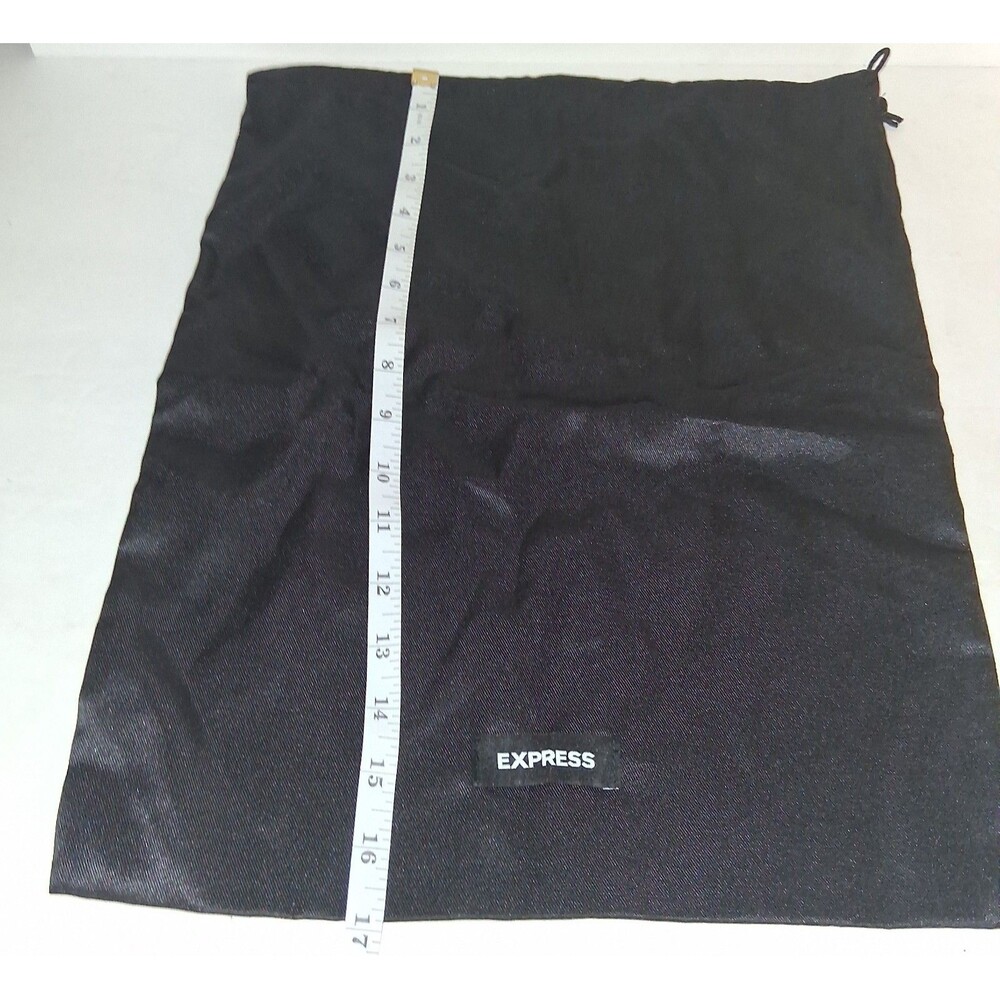Express Drawstring Satin Protective Dust Bag Black  17 x 13